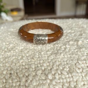 Silpada sterling and wood bangle